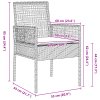 3dílný zahradní bistro set s polštáři šedý poly ratan 3334964