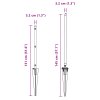 Plotové sloupky se hrotem 26 ks Ø32 mm 100 cm Pozinkovaná ocel 3350169