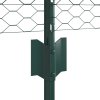 sada zahradních plotů 2 kusy Zelená Ocel potažená PVC 25 x 0,5 m 3336705