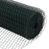 sada zahradních plotů 2 kusy Zelená Ocel potažená PVC 25 x 0,5 m 3336705