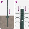 sada zahradních plotů 2 kusy Zelená Ocel potažená PVC 25 x 0,5 m 3336705