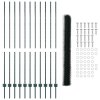 Zahradní plot Sada 2 Zelená Kov 25 x 1,5 m Zahradní plot 3336731