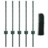 Plotové sloupky 11 ks U-Channel Zelené 80 cm Ocel, vidaXL Šestiúhelníkový plot Zelený 0,5x10 m Ocel 3336671
