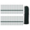 Plotové sloupky vidaXL 11 ks U-Channel Zelené 40 cm Ocel, Zelený šestiúhelníkový plot vidaXL 0.4x100 m Ocel 3336775