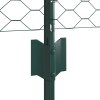 Plotové sloupky vidaXL 11 ks U-Channel Zelené 40 cm Ocel, Zelený šestiúhelníkový plot vidaXL 0.4x100 m Ocel 3336775