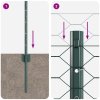 Plotové sloupky vidaXL 11 ks U-Channel Zelené 40 cm Ocel, Zelený šestiúhelníkový plot vidaXL 0.4x100 m Ocel 3336775