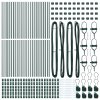 Plotové sloupky 52 ks Zelené Ø32 mm 100 cm Pozinkovaná ocel 3350114