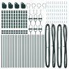 Plotové sloupky 26 ks Zelené Ø32 mm 120 cm Pozinkovaná ocel 3350115