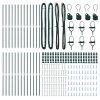 Sloupky plotu 26 ks Zelené Ø32 mm 150 cm Zinkovaná ocel 3350117