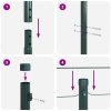 Plotové sloupky 52 ks Zelené Ø32 mm 170 cm Pozinkovaná ocel 3350120