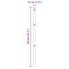 Sloupky plotu 52 ks Šedá Ø32 mm 120 cm Pozinkovaná ocel 3350134