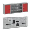 Sada pracovního kabinetu a pegboardu 7 kusů Červený MDF a kov 3321461
