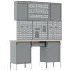Sada pracovního kabinetu a pegboardu 7 kusů Červený MDF a kov 3321461
