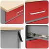 Sada pracovního kabinetu a pegboardu 7 kusů Červený MDF a kov 3321461