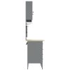 Pracovní skříň a nástěnný panel – 7 kusů – Červená MDF a kov 3321467
