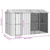 Klec pro ptáky s prodloužením Uhlová šedá 210x442x247 cm Ocel 3325153