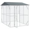 Kotec pro ptáky antracitový 310x227x247 cm ocel 3325160