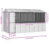Klec pro ptáky Antracitová 215x78x200 cm Zinková ocel 3325171