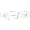 Psí kotec stříbrný 15 m² ocel 3082137