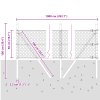 Hexagonový plot vidaXL Zelený 0.5x10 m Ocel, Plotové sloupky vidaXL 7 ks Zelené Ø32 mm 100 cm Pozinkovaná ocel 3352625