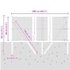 Hexagonální plot vidaXL Zelený 0,8x10 m Ocel, Plotové sloupky vidaXL 7 ks Zelené Ø32 mm 120 cm Zinkovaná ocel 3352632
