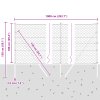 Hexagonový plot Zelený 1x10 m Ocel, Sloupky plotu vidaXL 7 ks Zelené Ø32 mm 150 cm Pozinkovaná ocel 3352639
