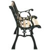Zahradní lavice s růžovým vzorem opěradla 116 cm Dřevo 319570