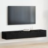 Nástěnné skříňky 2 kusy Černý dub 68x30x20 cm Inženýrské dřevo 3333074
