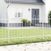 Zahradní plot s obloukem Bílá 3,4x1,2 m Ocel 3334046
