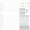 Zahradní plot s hroty Bílý 8,5x1,5 m Ocel 3334102