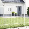 Zahradní plot s hroty Bílý 8,5x1,5 m Ocel 3334102