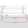 Zahradní plot s hroty Bílý 10,2x0,6 m Ocel 3334118