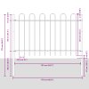 Zahradní plot s obloukovým vrcholem, šedý, 11,9x1,2 m, ocel 3334136