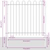 Zahradní plot s obloukovým vrcholem Šedý 11,9x1,5 m Ocel 3334137