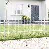 Zahradní plot s hroty Bílý 11,9x0,6 m Ocel 3334138