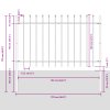 Zahradní plot s hrotem Bílá 11,9x1,2 m Ocel 3334141