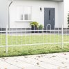 Zahradní plot s obloukovým vrcholem Bílá 11,9x0,6 m Ocel 3334143