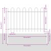 Zahradní plot s klenutým vrcholem, bílý, 13,6 x 1 m, ocel 3334165
