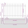 Zahradní plot s hroty bílý, 15,3 x 1 m, ocel 3334180