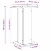 Stojan na rostliny 2 pcs Černý dub 30 x 30 x 60 cm 3345112