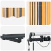 Automatická výsuvná markýza s LED multikolor pruhy 500x300 cm 3331304