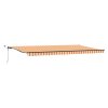 Automatická výsuvná markýza s LED žlutou a oranžovou 600x300 cm 3331604