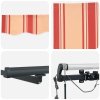 Automatická výsuvná markýza s LED žlutou a oranžovou 600x300 cm 3331604