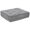 4-místný modulární sofa pouf přestavitelná světle šedá látka 3315108