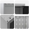 Pracovní skříňka a pegboard 8 kusů Černá MDF a kov 3321458
