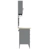 Pracovní skříňka a pegboard 8 kusů Černá MDF a kov 3321458