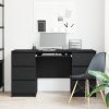 Stoly 2 ks Černý Dub 140x50x76 cm Zpracované Dřevo 3329284