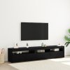 TV skříně 2 ks s LED osvětlením z černého dubu 3332494