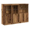 Sideboard s LED osvětlením Staré dřevo 142,5x37x100 cm 3333118