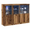 Sideboard s LED osvětlením Staré dřevo 142,5x37x100 cm 3333118